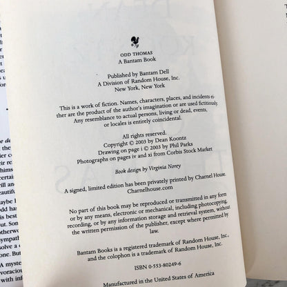 Odd Thomas by Dean Koontz [FIRST BOOK CLUB EDITION]