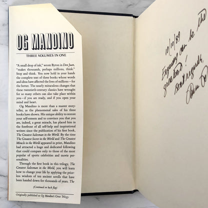 Three Volumes in One by Og Mandino [FIRST EDITION ANTHOLOGY / 1985]