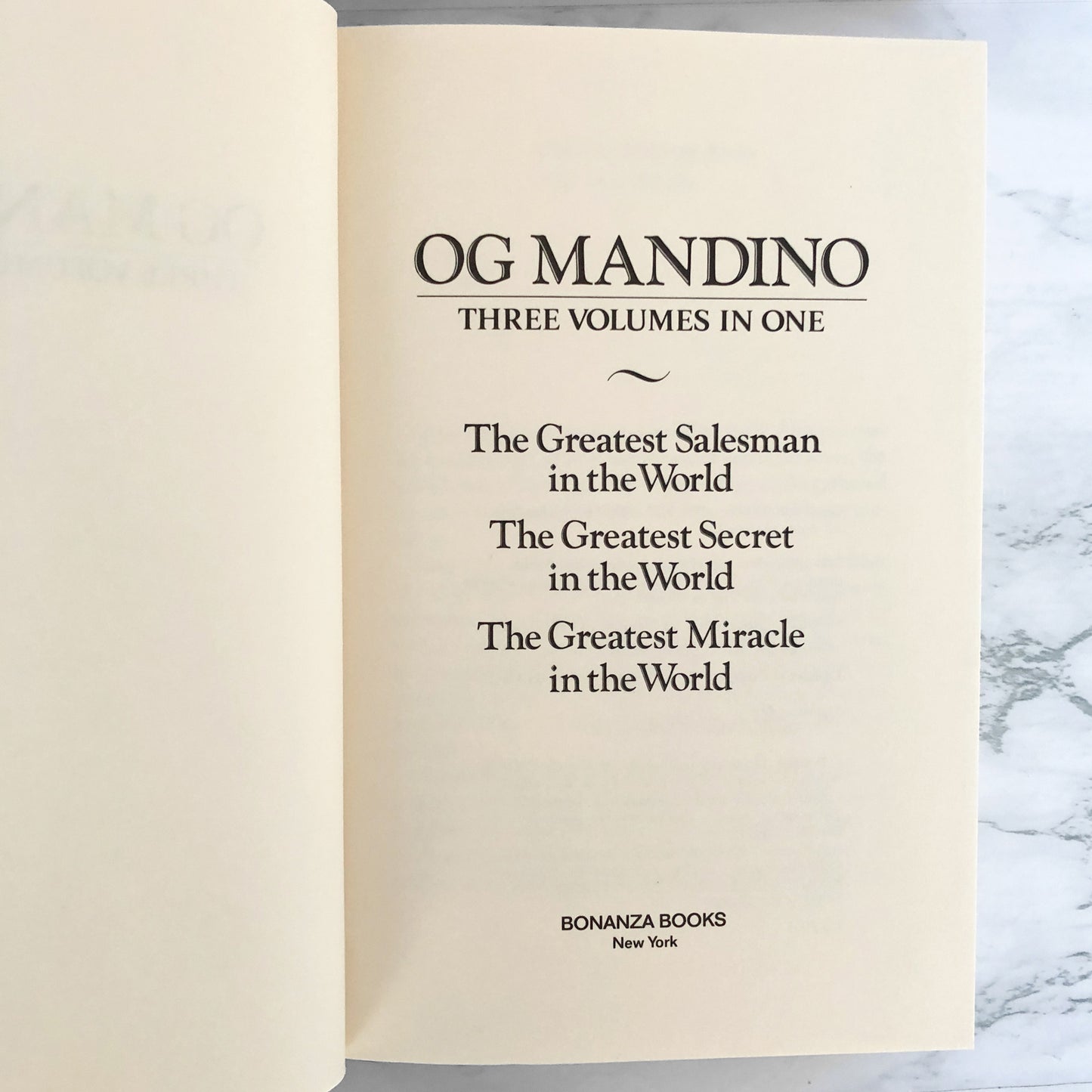 Three Volumes in One by Og Mandino [FIRST EDITION ANTHOLOGY / 1985]