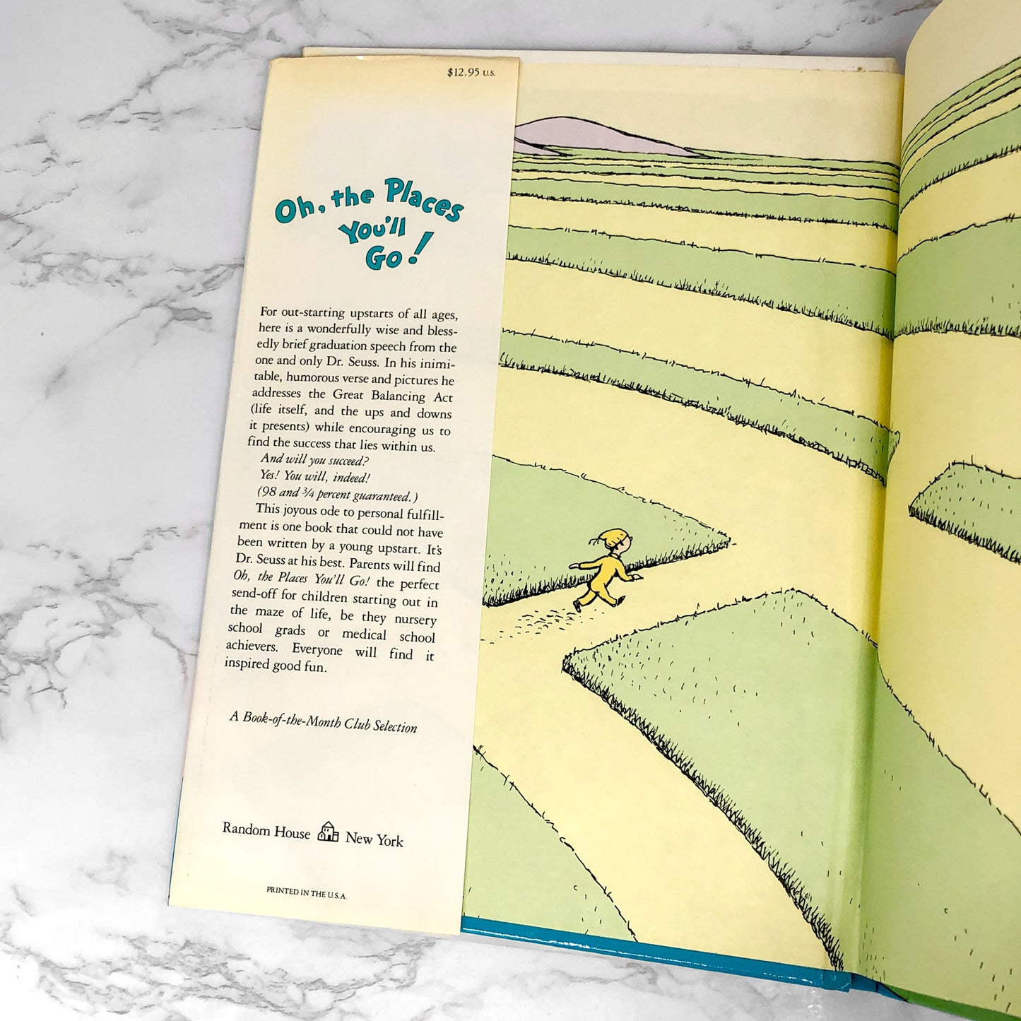 Oh, the Places You'll Go! by Dr. Seuss [FIRST EDITION] 1990 • 6th Printing! • Random House