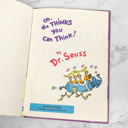 Oh the Thinks You Can Think! by Dr. Seuss [FIRST EDITION • FIRST PRINTING] 1975 • Beginner Books