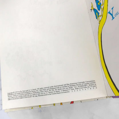 Oh the Thinks You Can Think! by Dr. Seuss [FIRST EDITION • FIRST PRINTING] 1975 • Beginner Books