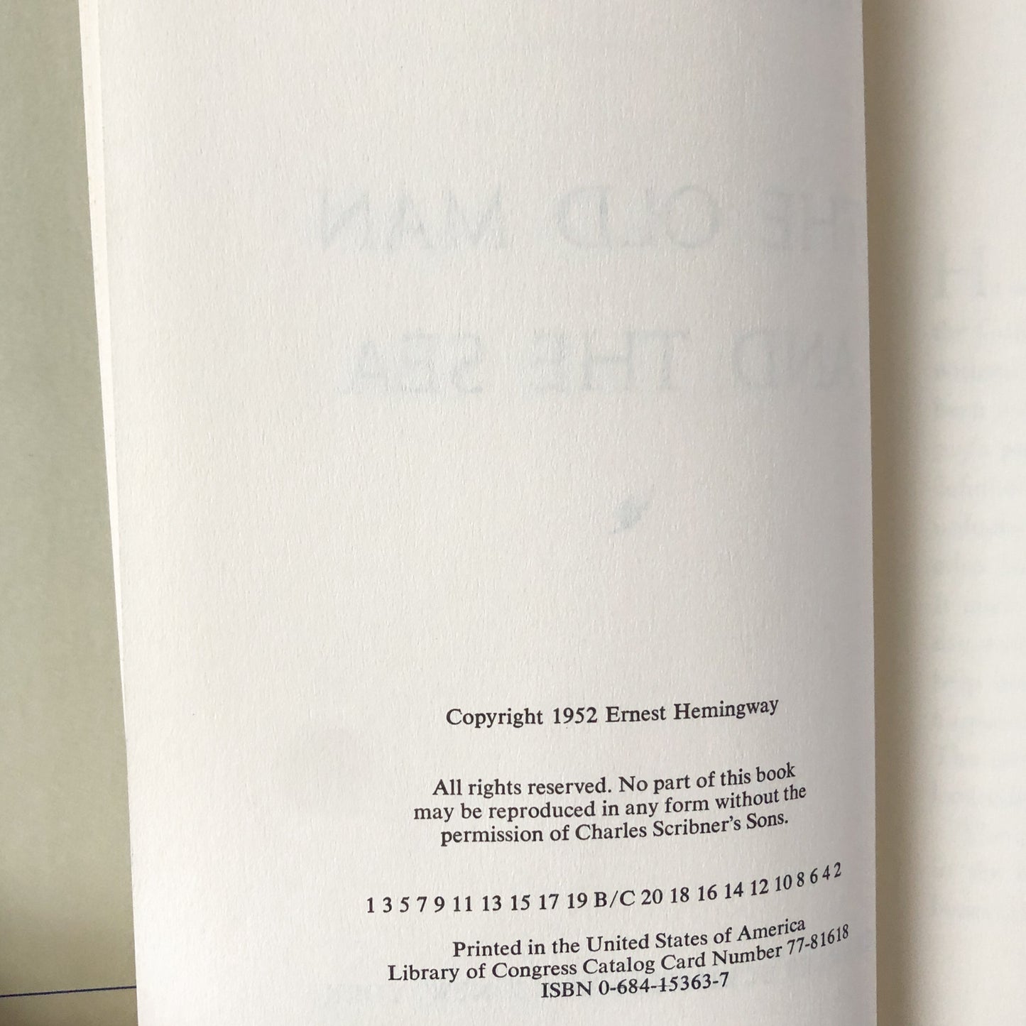 The Old Man and The Sea by Ernest Hemingway [1952 BOOK CLUB EDITION] - Bookshop Apocalypse