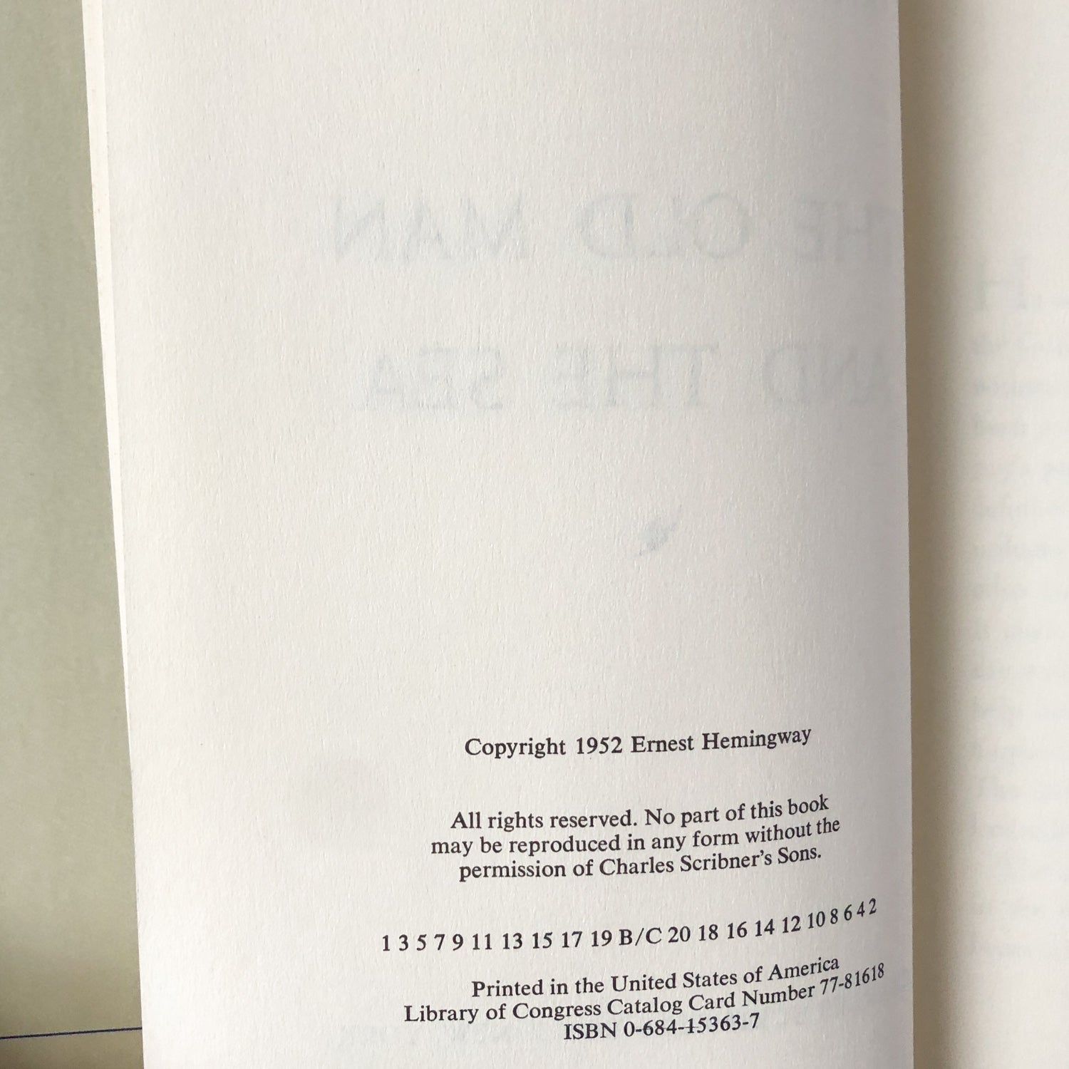 The Old Man and The Sea by Ernest Hemingway [1952 BOOK CLUB EDITION] - Bookshop Apocalypse