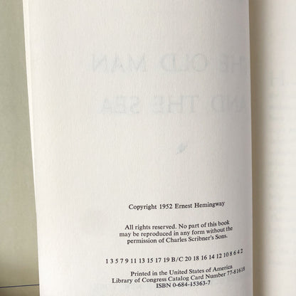The Old Man and The Sea by Ernest Hemingway [1952 BOOK CLUB EDITION] - Bookshop Apocalypse