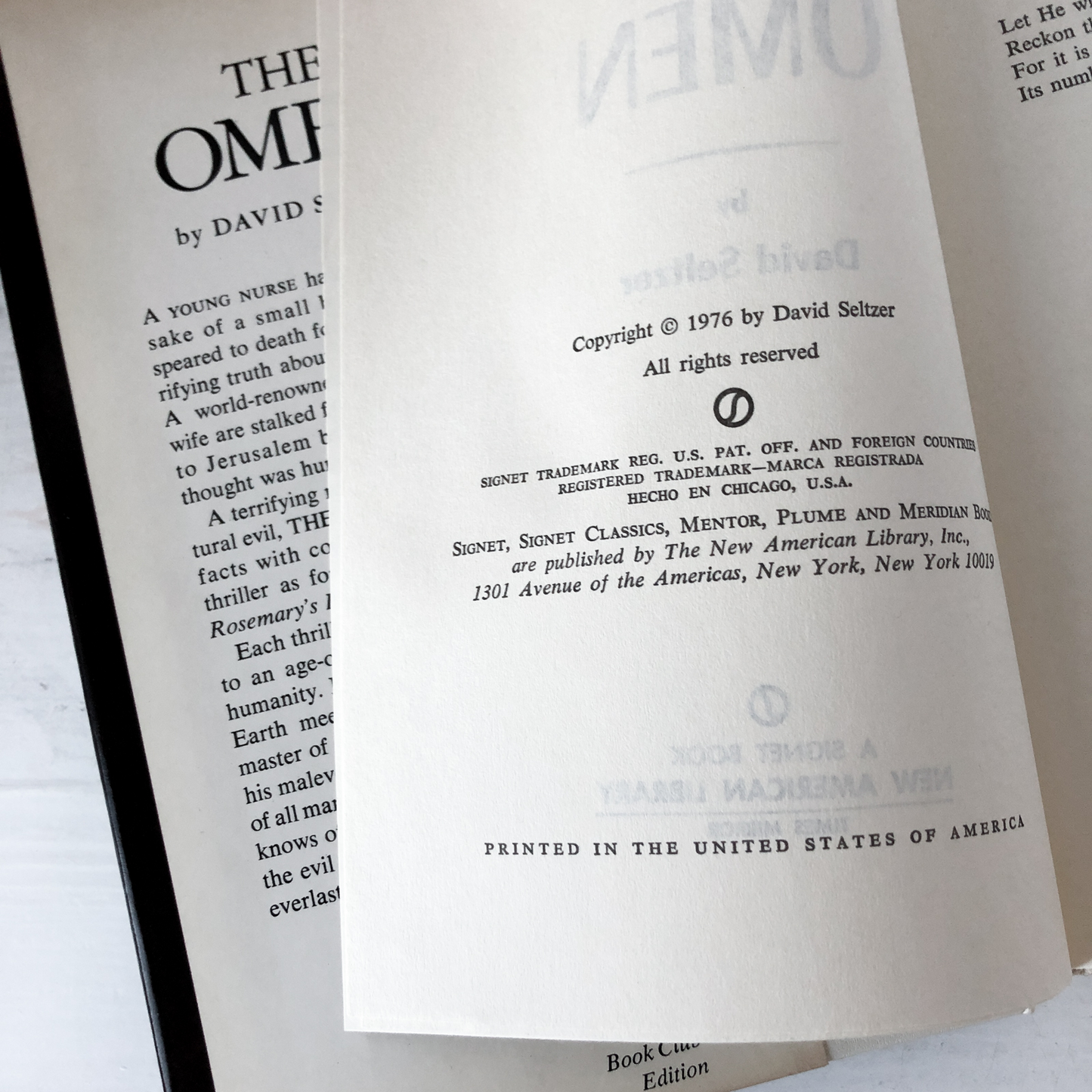 The Omen by David Seltzer [BCE] - Bookshop Apocalypse