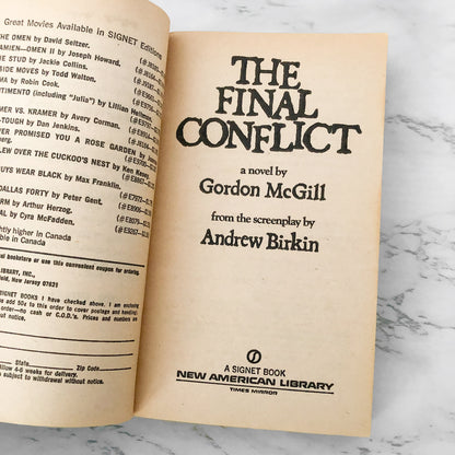 The Omen III: The Final Conflict by Gordon McGill [MOVIE TIE-IN PAPERBACK]