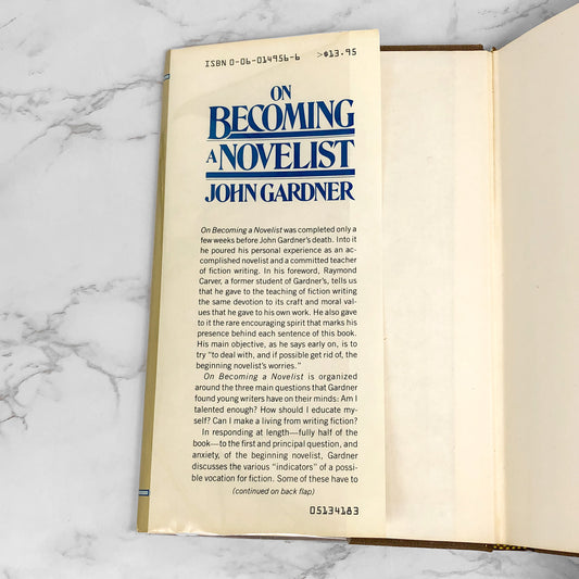 On Becoming a Novelist by John Gardner w. foreword by Raymond Carver [FIRST EDITION] 1983