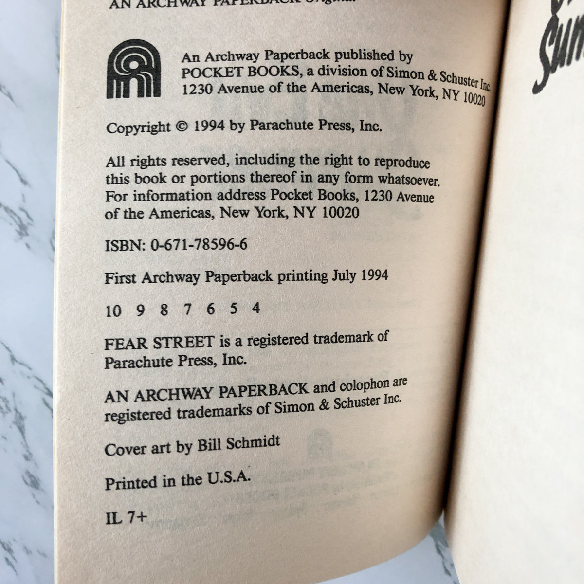 Fear Street #25: One Evil Summer by R.L. Stine [1994 PAPERBACK] - Bookshop Apocalypse