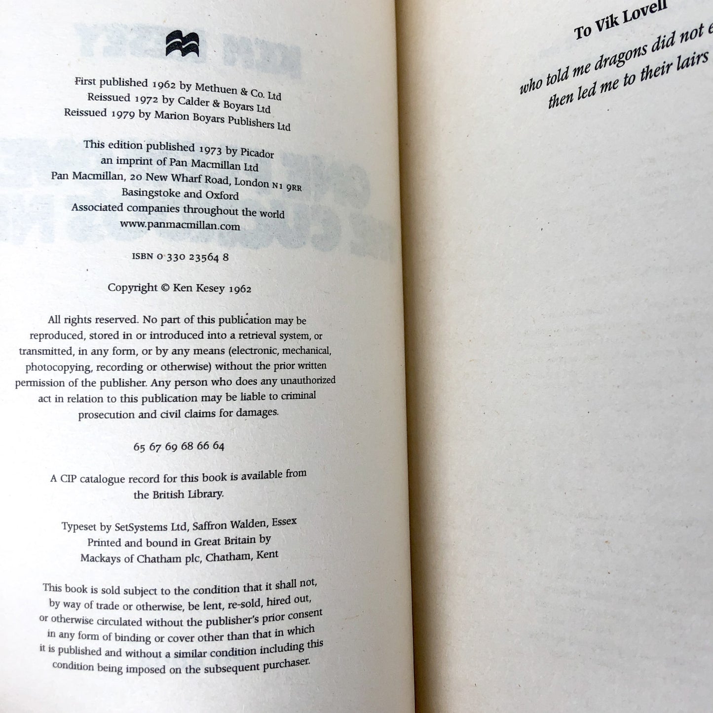 One Flew Over the Cuckoo's Nest by Ken Kesey [U.K. TRADE PAPERBACK] 1979 • Rare Movie Tie-In