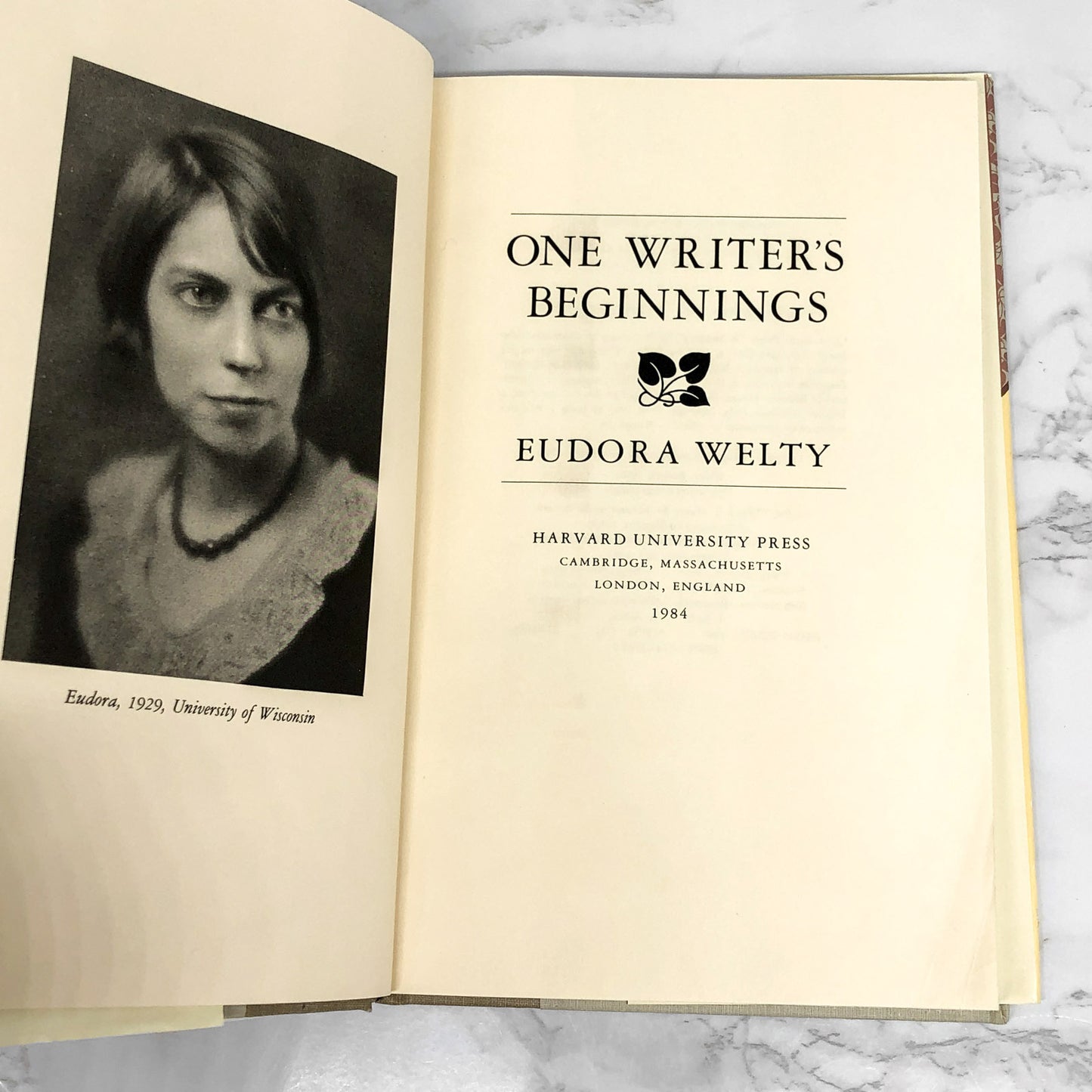 One Writer's Beginnings by Eudora Welty [FIRST EDITION] 1984