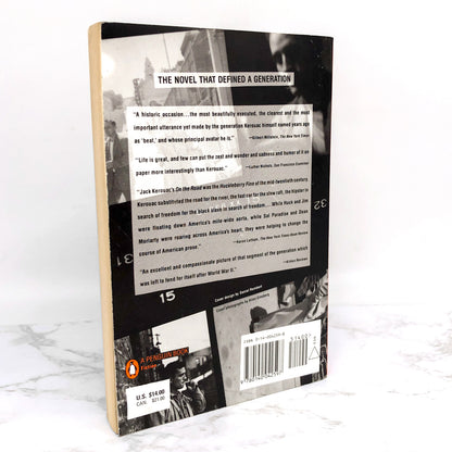 On the Road by Jack Kerouac [1976 TRADE PAPERBACK] • Penguin • 90's Ginsberg Cover