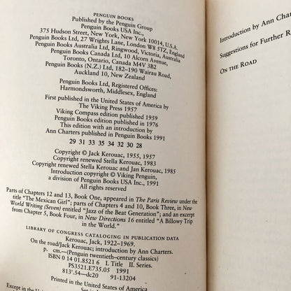 On the Road by Jack Kerouac [1991 TRADE PAPERBACK]
