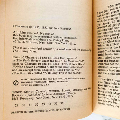On the Road by Jack Kerouac [1982 PAPERBACK]