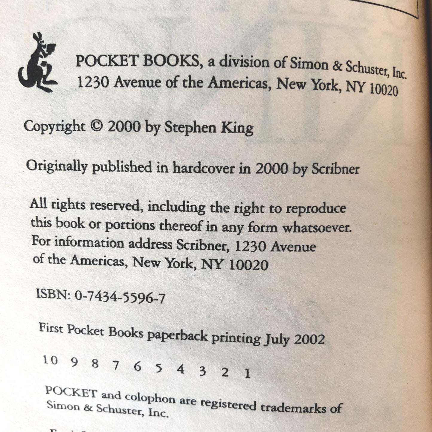 On Writing: A Memoir of the Craft by Stephen King [2002 PAPERBACK]