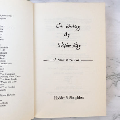 On Writing: A Memoir of the Craft by Stephen King [U.K. FIRST EDITION / FIRST PRINTING] 2000