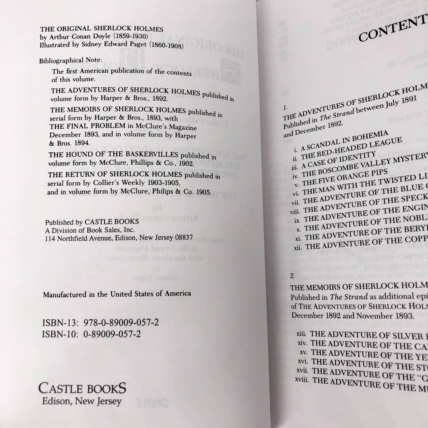 The Original Illustrated Sherlock Holmes by Arthur Conan Doyle [1981 HARDCOVER]