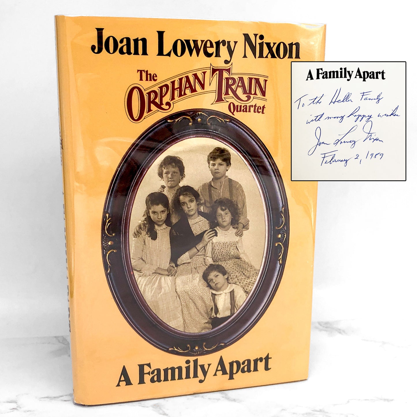 A Family Apart by Joan Lowery Nixon SIGNED! [FIRST EDITION] 1987 • Orphan Train #1
