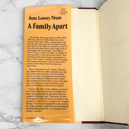 A Family Apart by Joan Lowery Nixon SIGNED! [FIRST EDITION] 1987 • Orphan Train #1