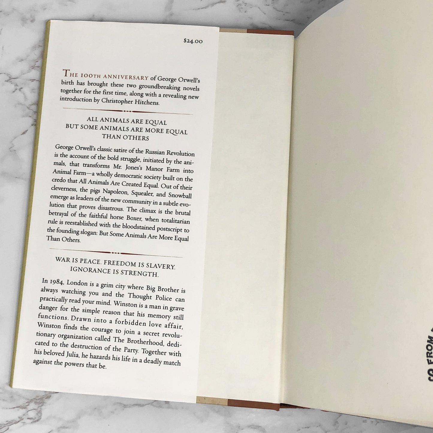 Animal Farm and 1984 by George Orwell [2003 HARDCOVER ANTHOLOGY]