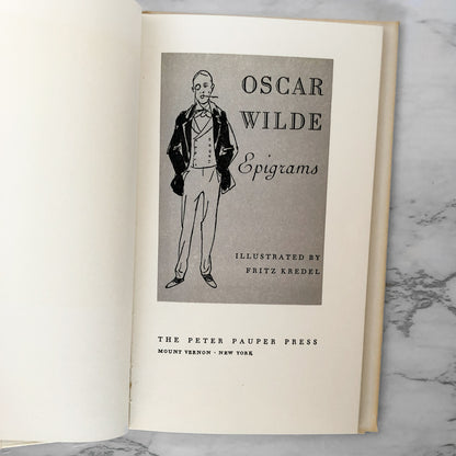 Epigrams of Oscar Wilde [U.S. FIRST EDITION / 1960] Peter Pauper Press