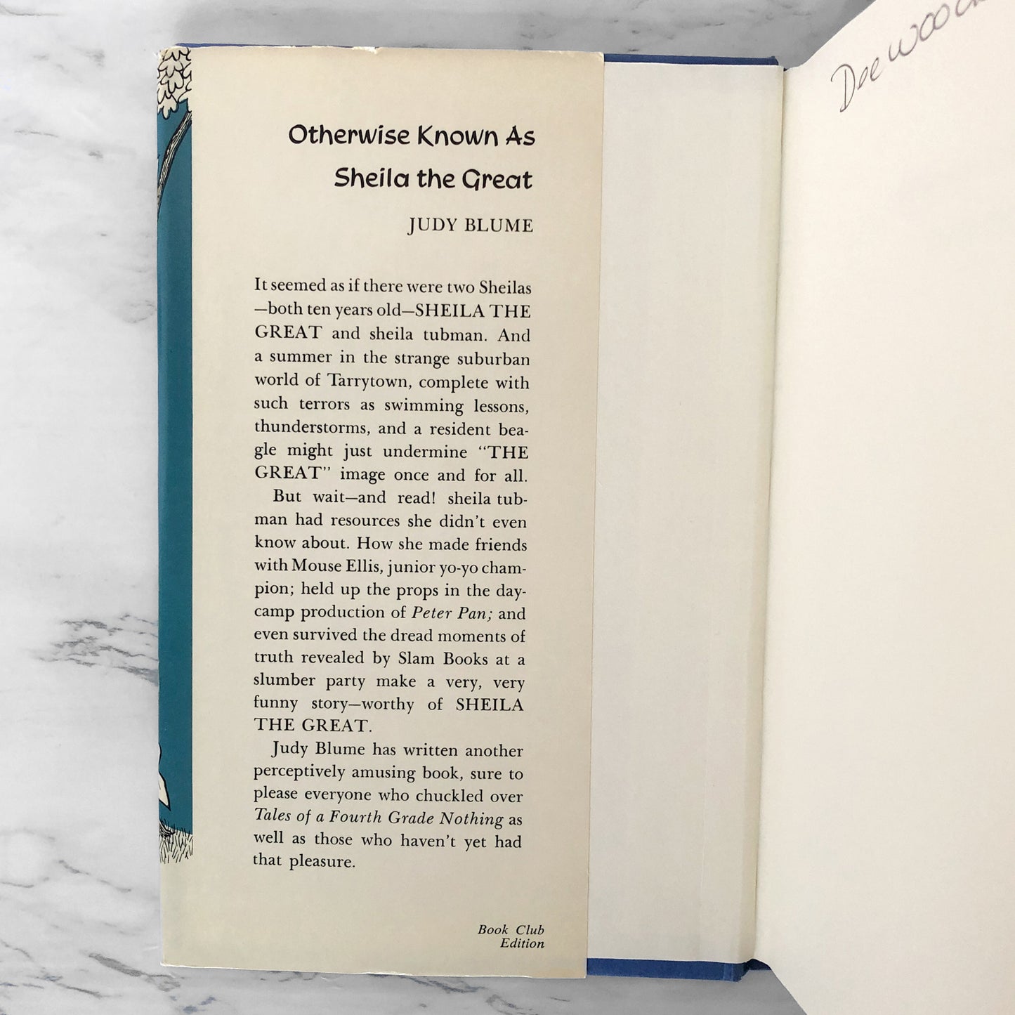 Otherwise Known as Sheila the Great by Judy Blume [1972 HARDCOVER]