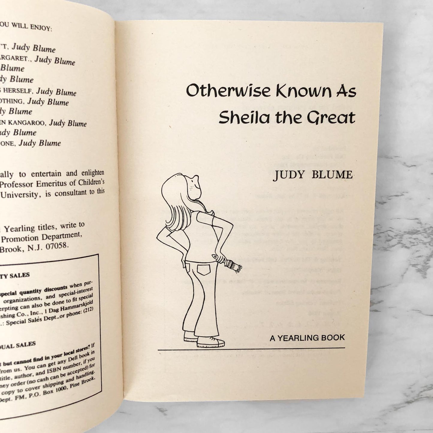 Otherwise Known as Sheila the Great by Judy Blume [1986 TRADE PAPERBACK]