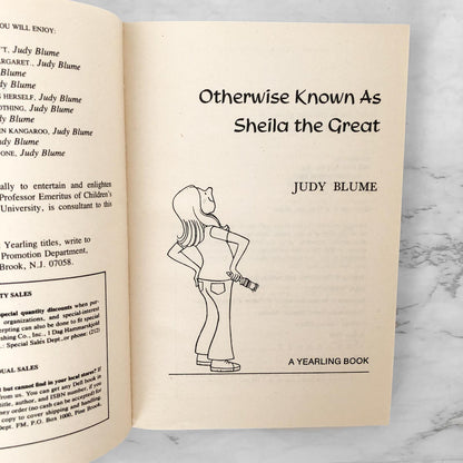 Otherwise Known as Sheila the Great by Judy Blume [1986 TRADE PAPERBACK]