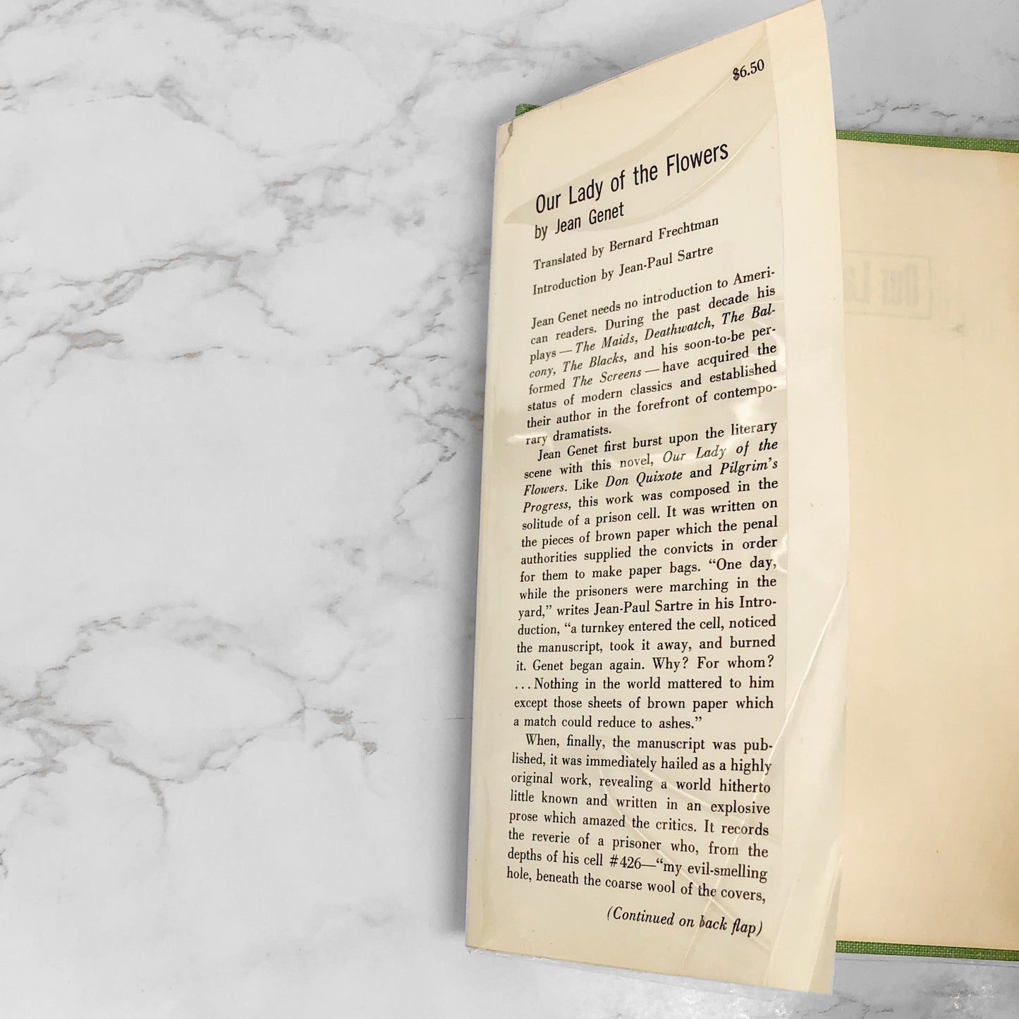 Our Lady of the Flowers by Jean Genet [U.S. FIRST EDITION] 1963 • Grove Press