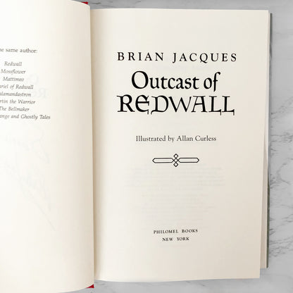 Outcast of Redwall by Brian Jacques SIGNED! [FIRST EDITION / FIRST PRINTING] 1996