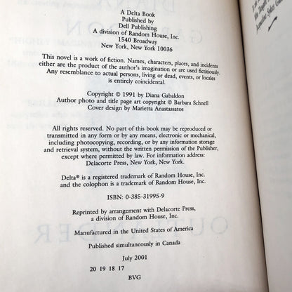 Outlander by Diana Gabaldon [TRADE PAPERBACK / 2001]