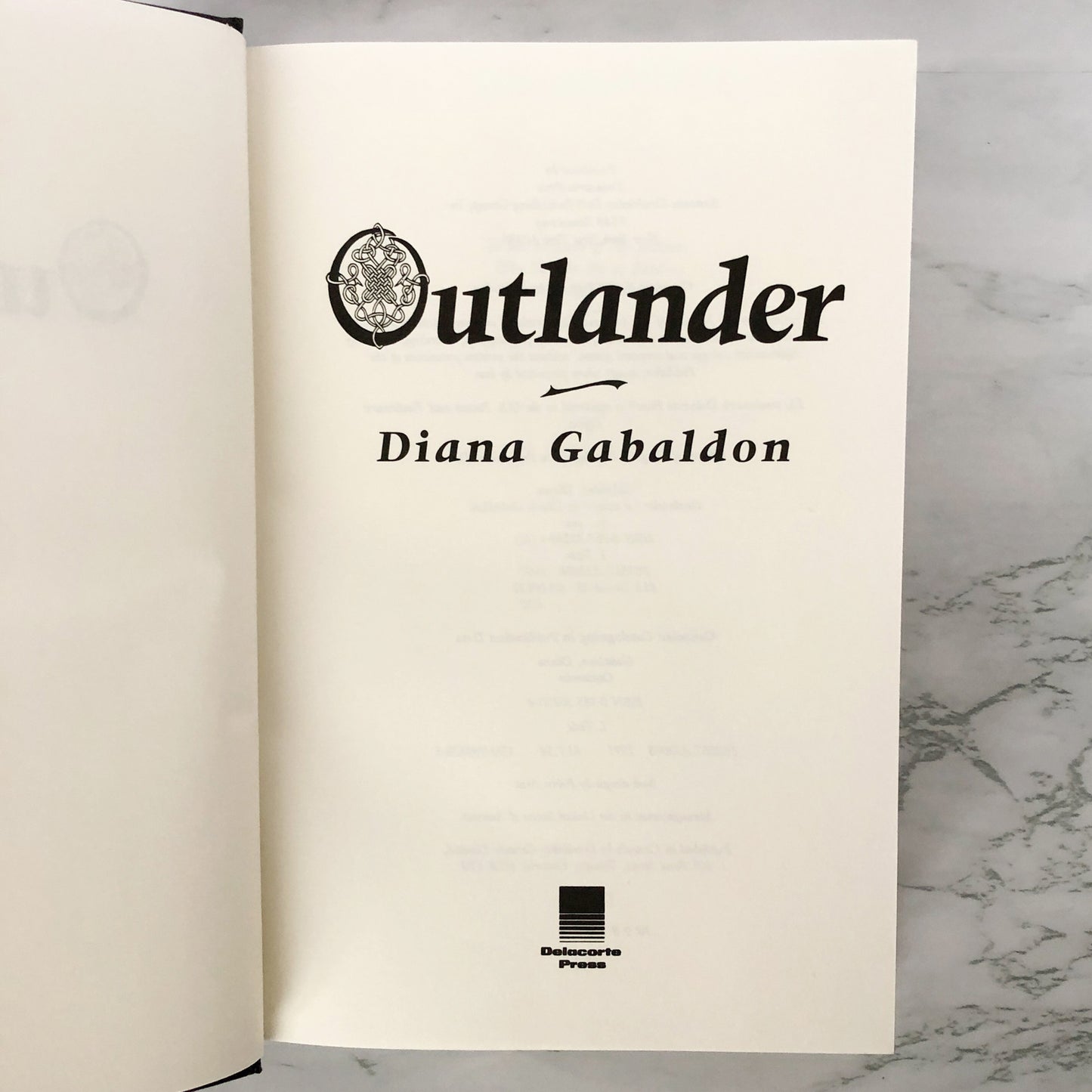 Outlander by Diana Gabaldon [FIRST EDITION / FOURTH PRINTING] 1991
