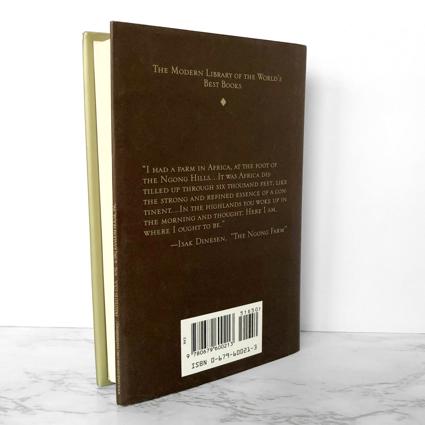 Out of Africa by Isak Dinesen [THE MODERN LIBRARY] 1992