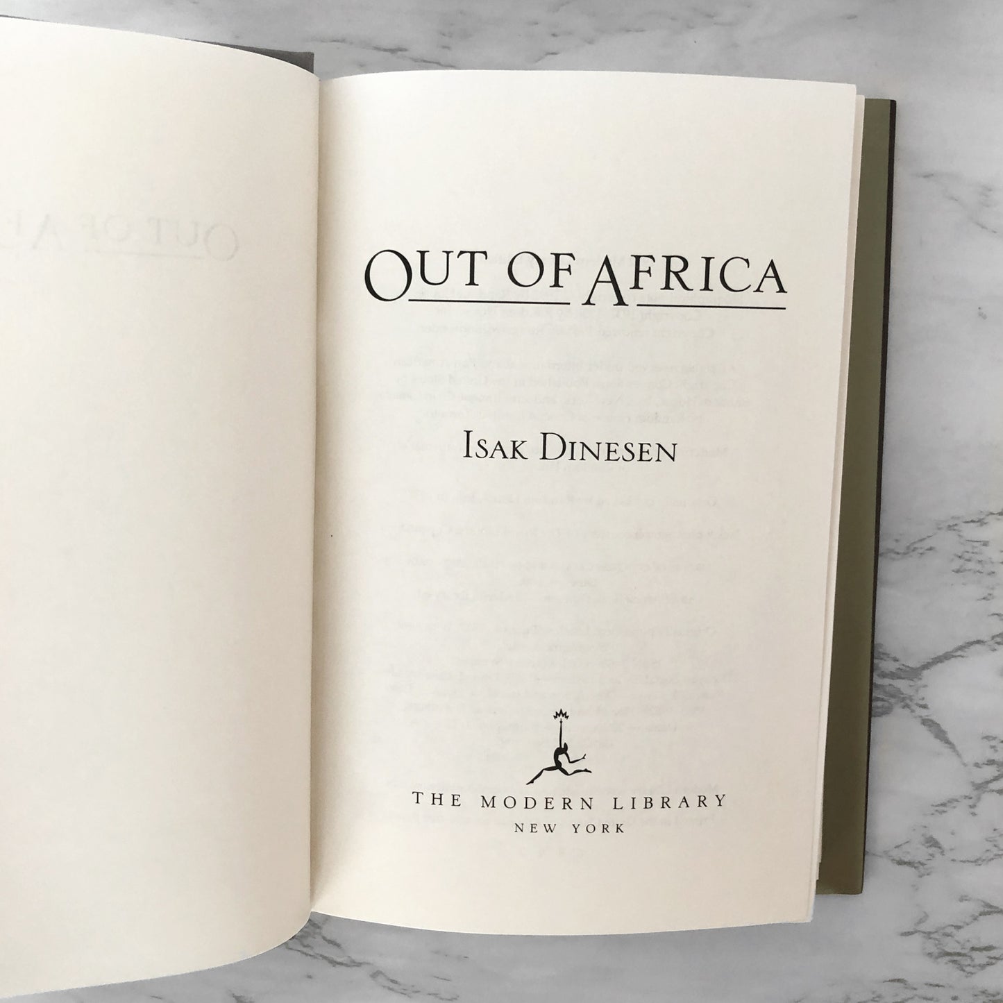 Out of Africa by Isak Dinesen [THE MODERN LIBRARY] 1992