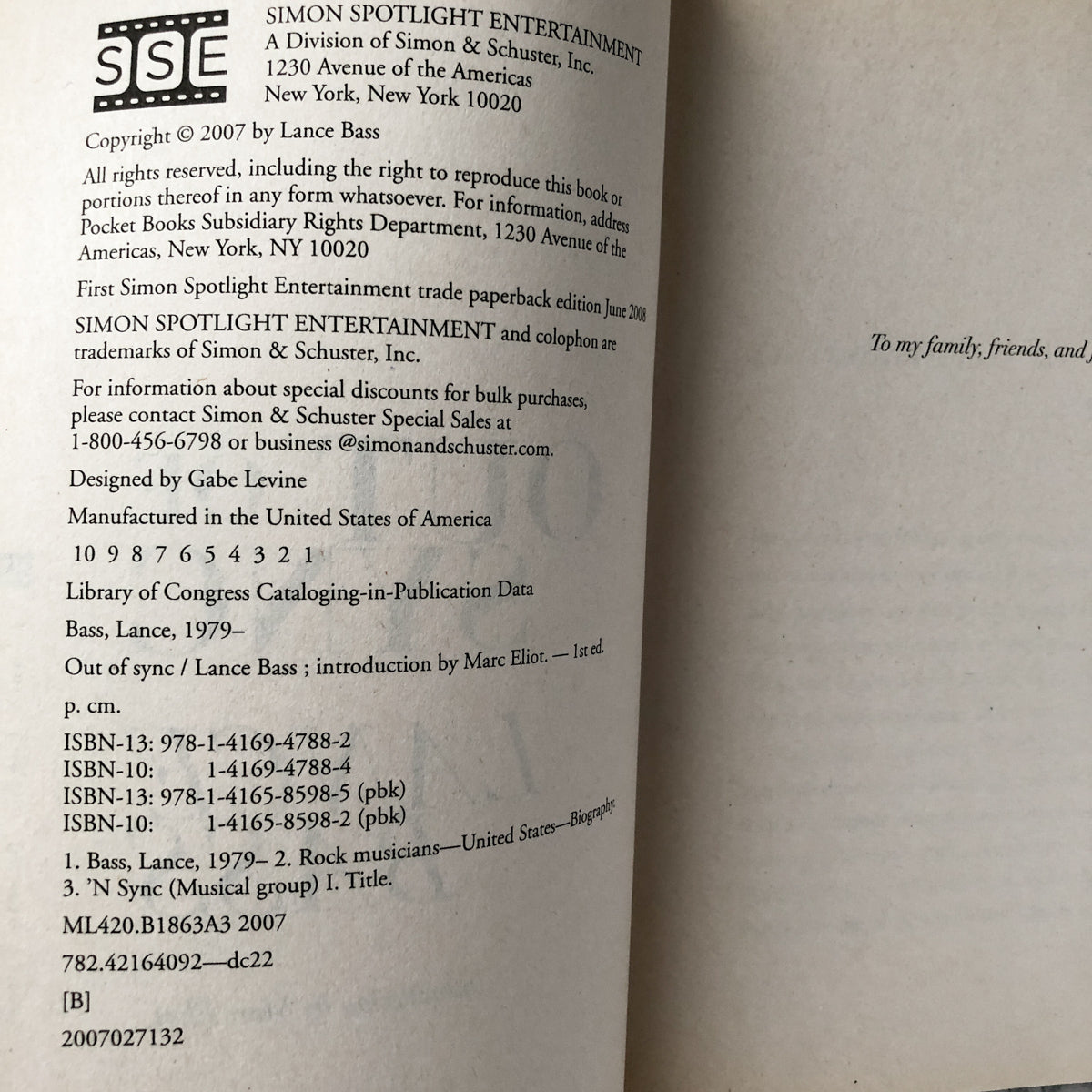 Out of Sync: A Memoir by Lance Bass [TRADE PAPERBACK] - Bookshop Apocalypse