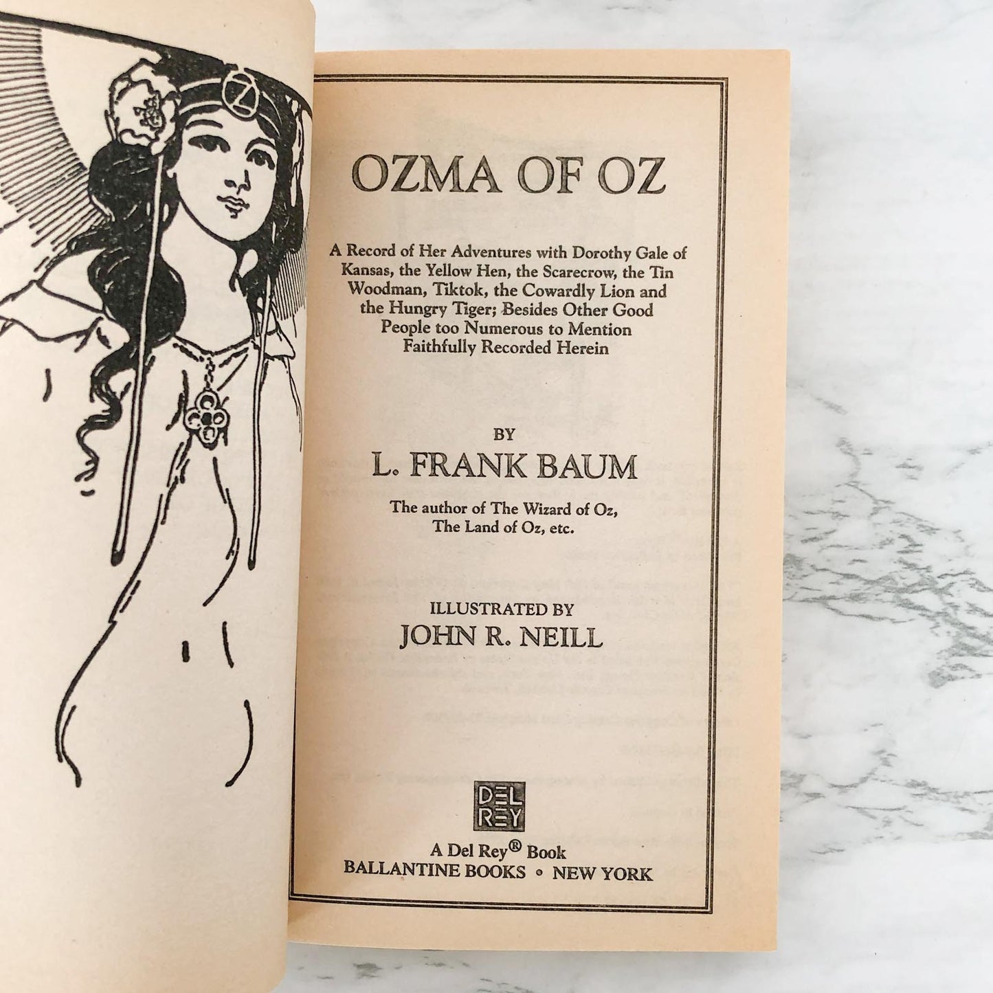 Ozma of Oz by L. Frank Baum [1986 DEL-REY PAPERBACK] Oz #3