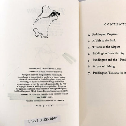 Paddington Abroad by Michael Bond [U.S. FIRST EDITION / 1972]