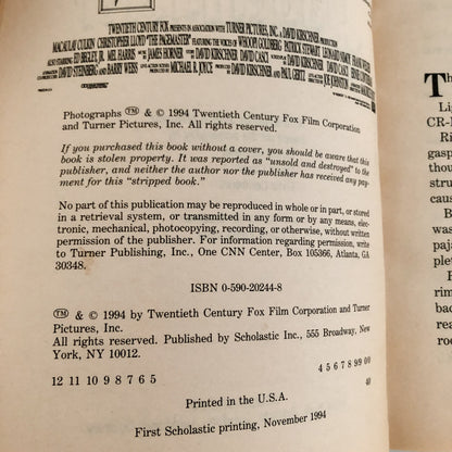 The Pagemaster by Jordan Horowitz 'aka' Todd Strasser [MOVIE TIE-IN PAPERBACK] 1994
