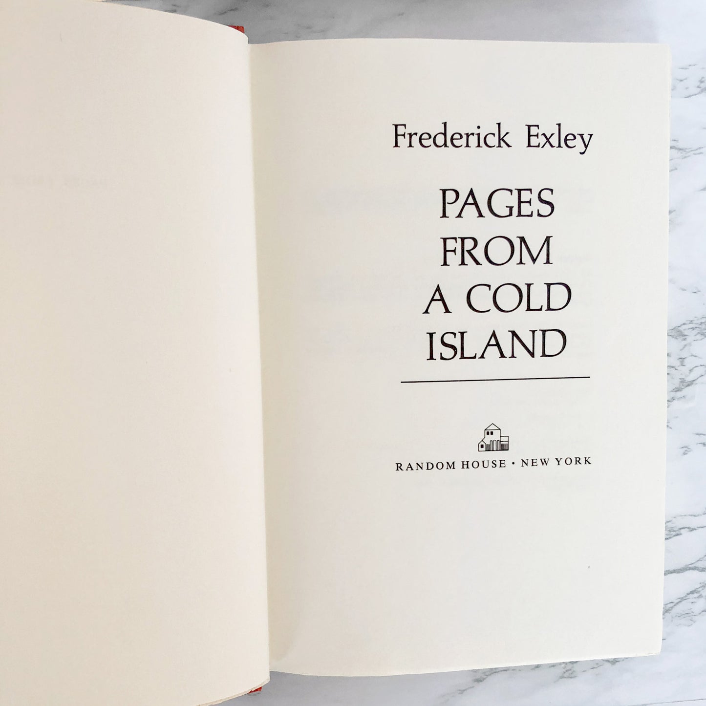 Pages from a Cold Island by Frederick Exley [FIRST EDITION • FIRST PRINTING] 1975