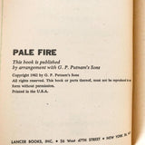 Pale Fire by Vladimir Nabokov [1963 FIRST PAPERBACK PRINTING]