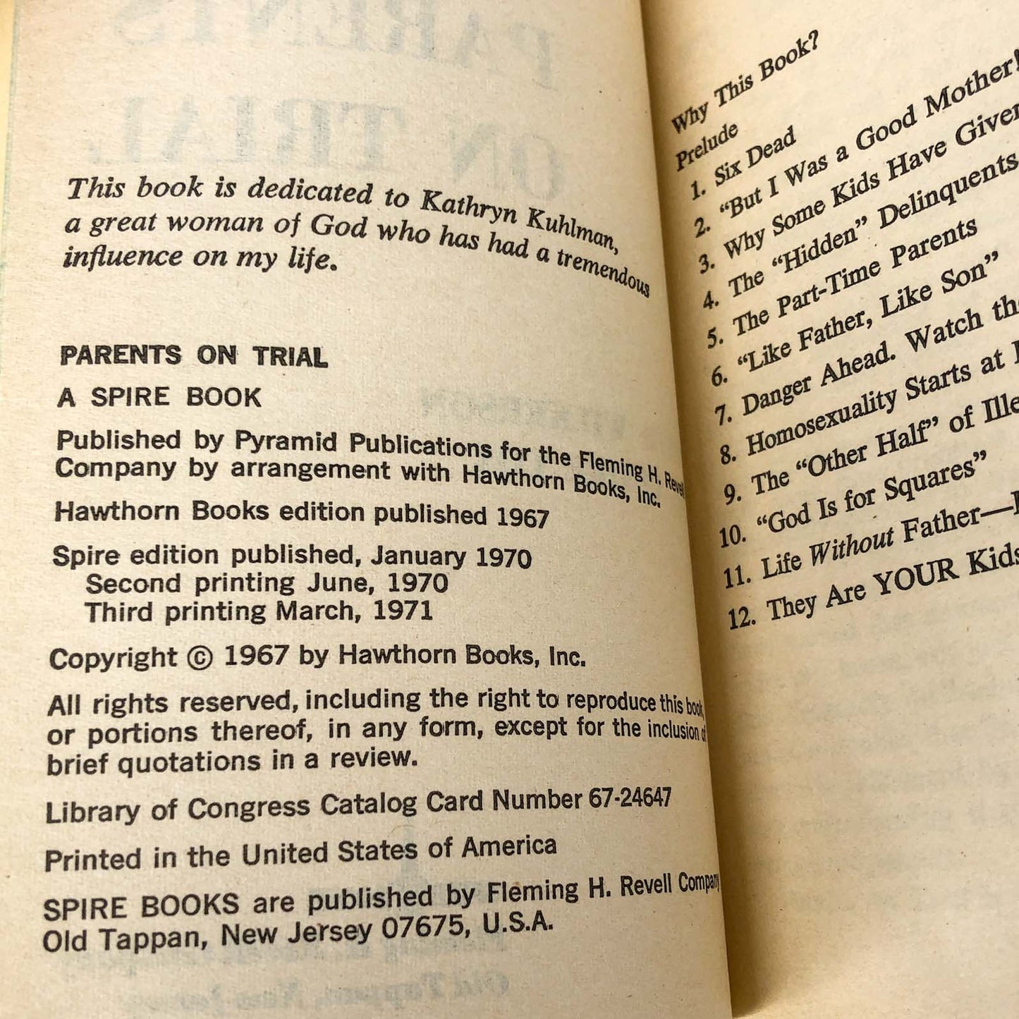 Parents on Trial by David Wilkerson [1971 PAPERBACK]