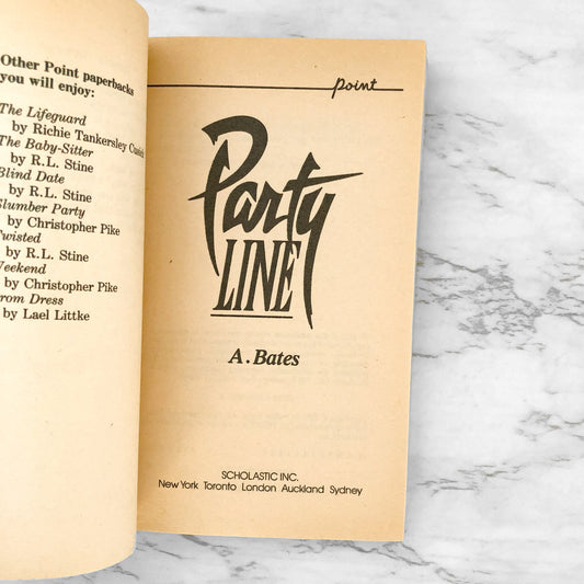 Party Line by A. Bates [1989 PAPERBACK] Point Horror #7