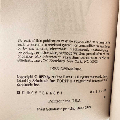 Party Line by A. Bates [1989 PAPERBACK] Point Horror #7