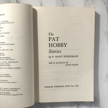 The Pat Hobby Stories by F. Scott Fitzgerald [TRADE PAPERBACK / 1970] - Bookshop Apocalypse