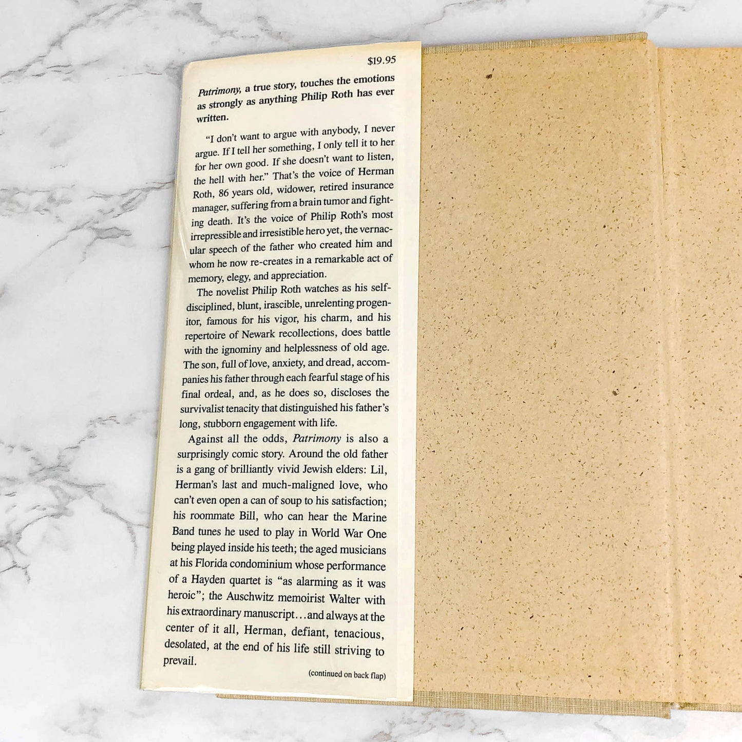 Patrimony: A True Story by Philip Roth [FIRST EDITION] 1991