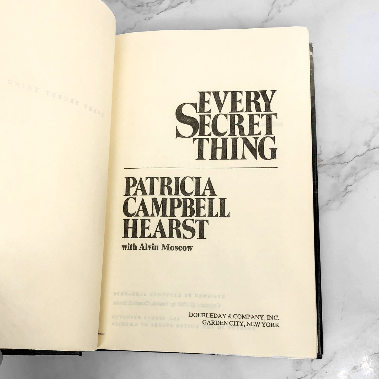Every Secret Thing by Patty Hearst w. Alvin Moscow [1982 HARDCOVER]