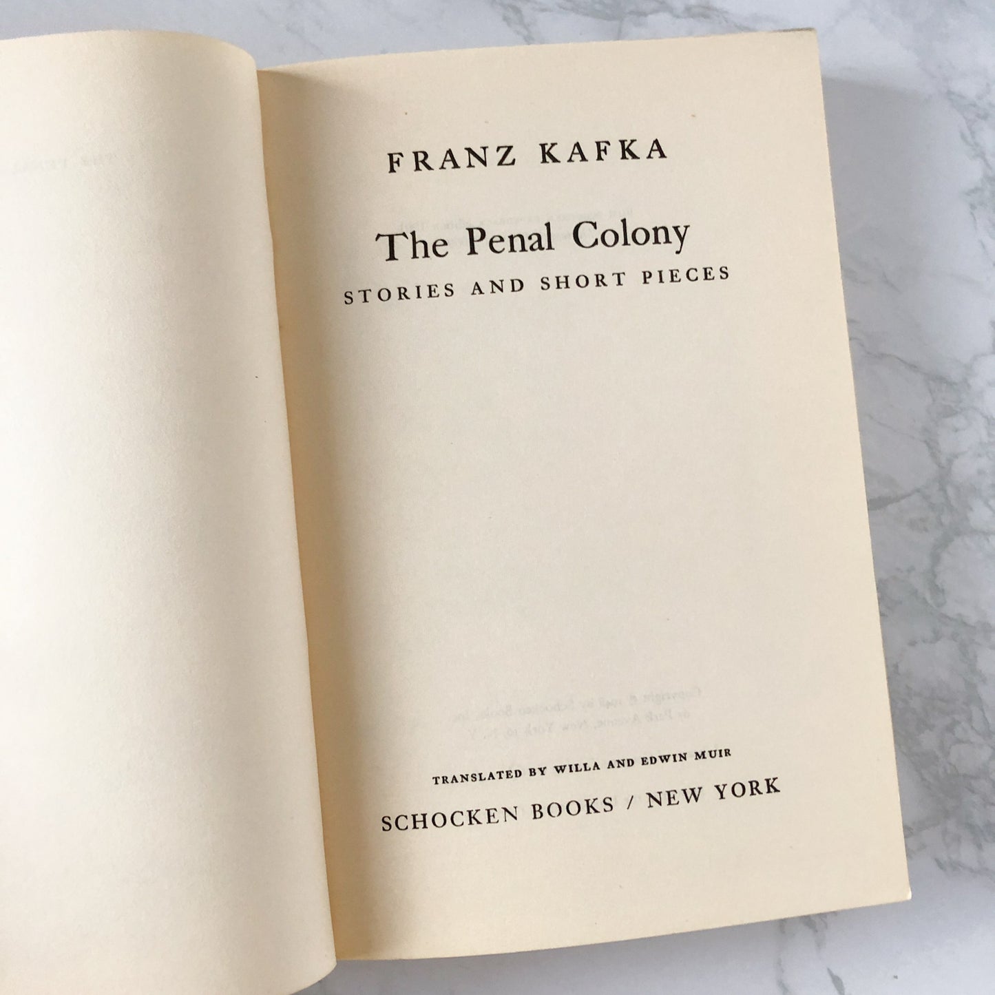 The Penal Colony: Stories & Short Pieces by Franz Kafka [1966 TRADE PAPERBACK] - Bookshop Apocalypse