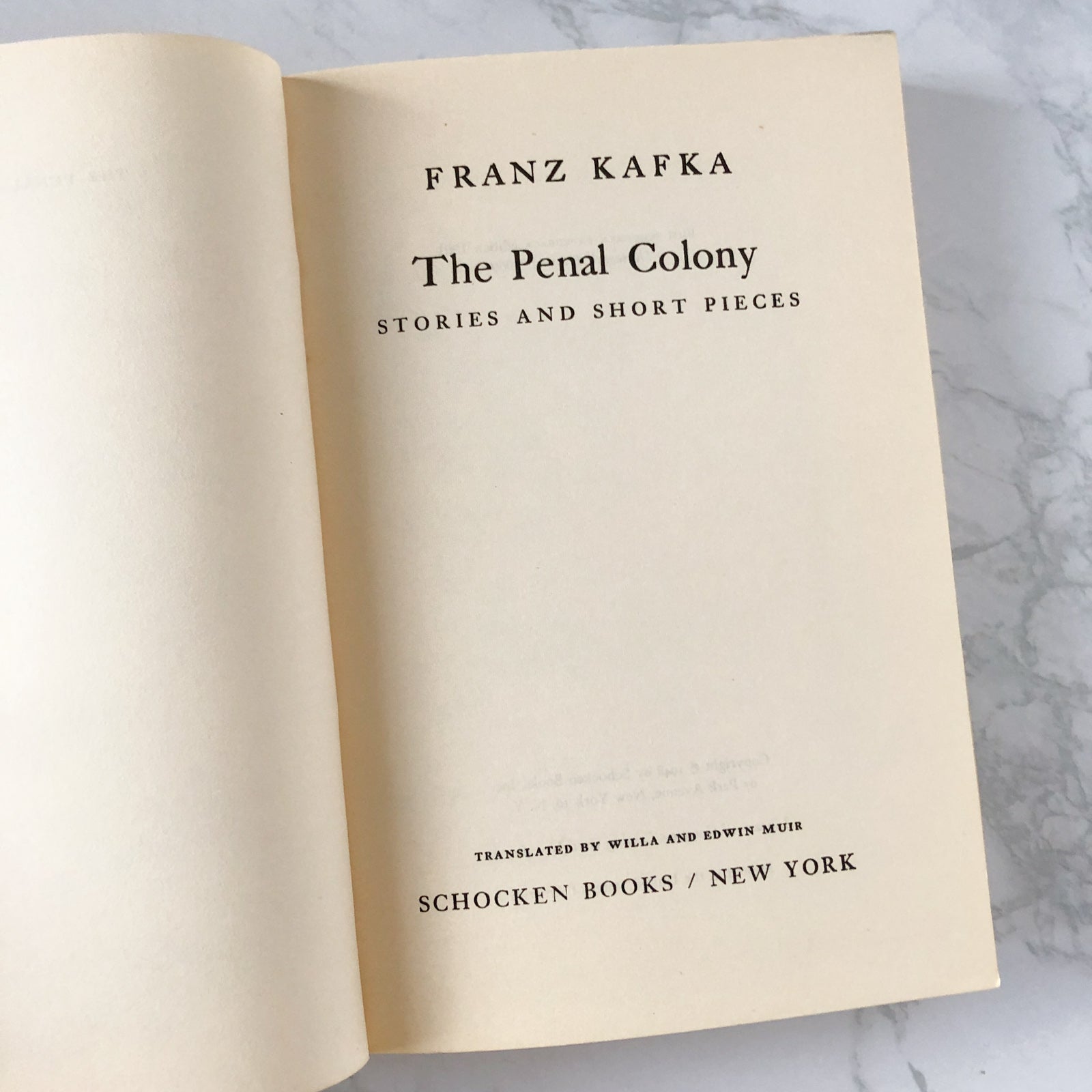 The Penal Colony: Stories & Short Pieces by Franz Kafka [1966 TRADE PAPERBACK] - Bookshop Apocalypse