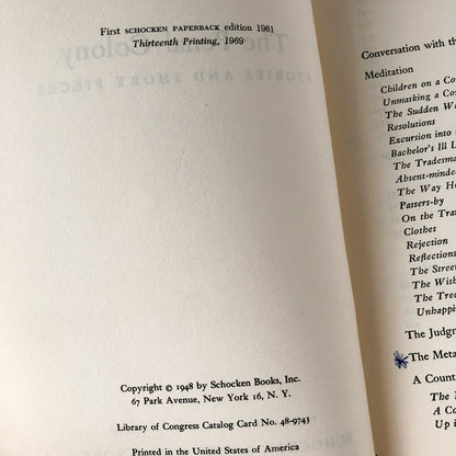 The Penal Colony: Stories & Short Pieces by Franz Kafka [1966 TRADE PAPERBACK] - Bookshop Apocalypse