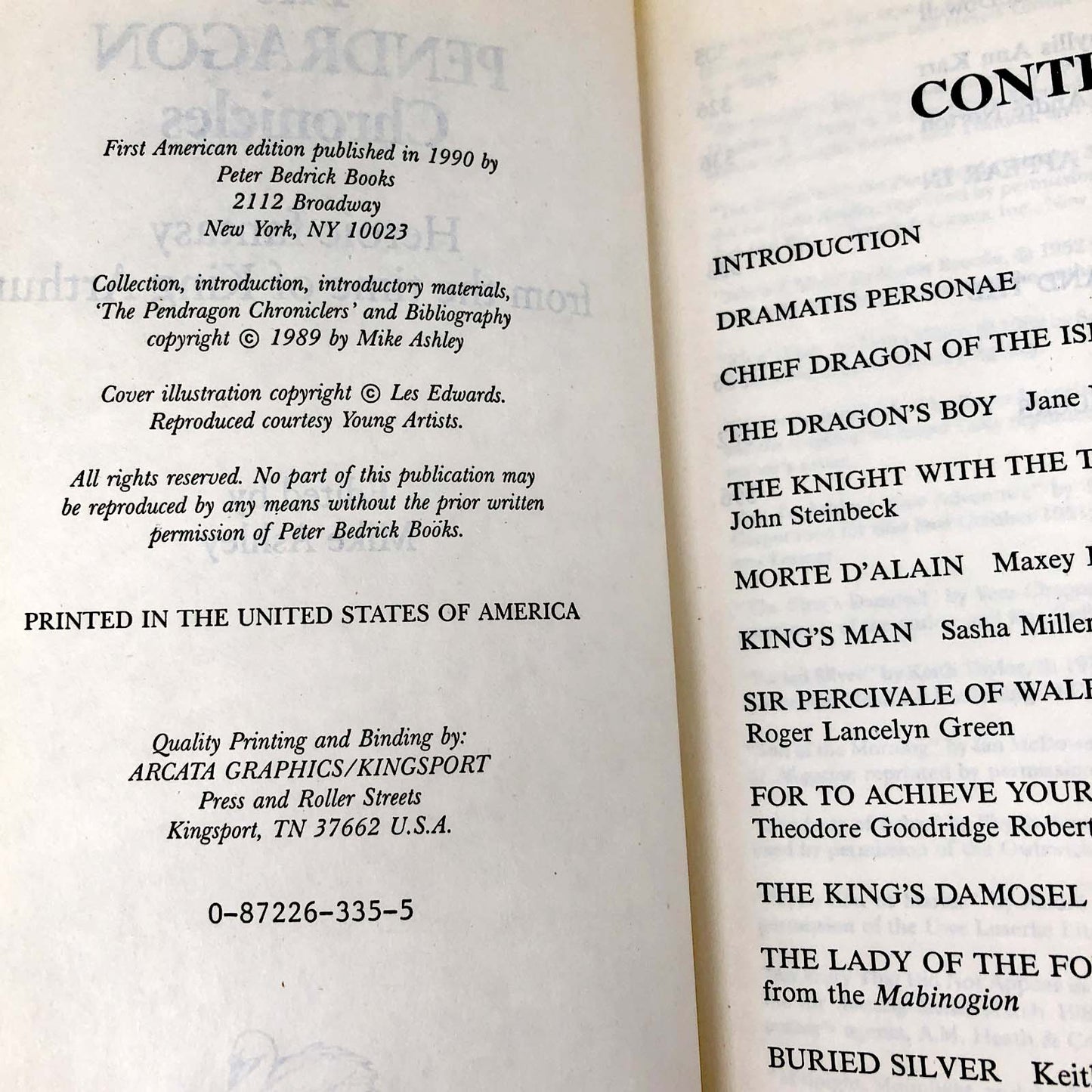 The Pendragon Chronicles: Heroic Fantasy from the Time of King Arthur [1990 HARDCOVER ANTHOLOGY]